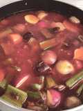 Beef vegetable stew with Korean chili oil twist