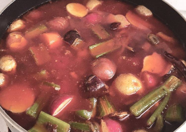 Recipe of Perfect Beef vegetable stew with Korean chili oil twist