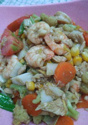 Foto resep Capcay seafood tanpa msg