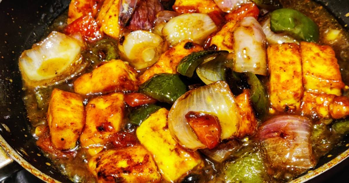 Spicy Indo Chinese style Chilli paneer Recipe by Susmita Patnaik Cookpad