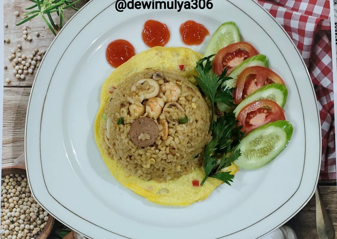 Nasi goreng dengan seafood