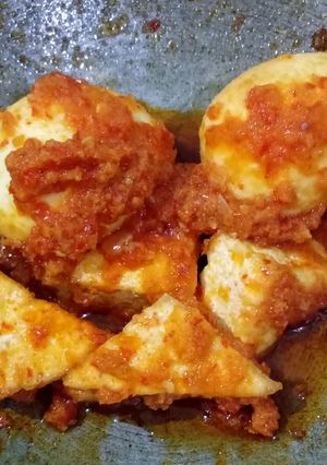 Foto resep Balado telur + tahu