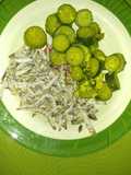Mini pescados secos con zuquinis