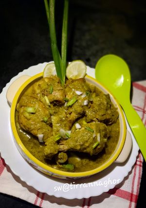 স্প্রিংঅনিয়ন চিকেন কারি /গ্রীন চিকেন কারি(spring onion chicken curry recipe in bengali) রেসিপির প্রধান ছবি