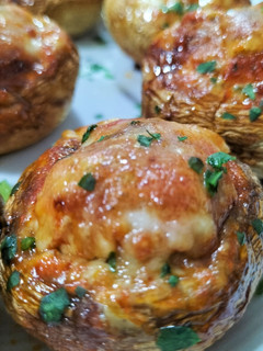 Una foto de Champiñones rellenos de sobrasada en airfryer