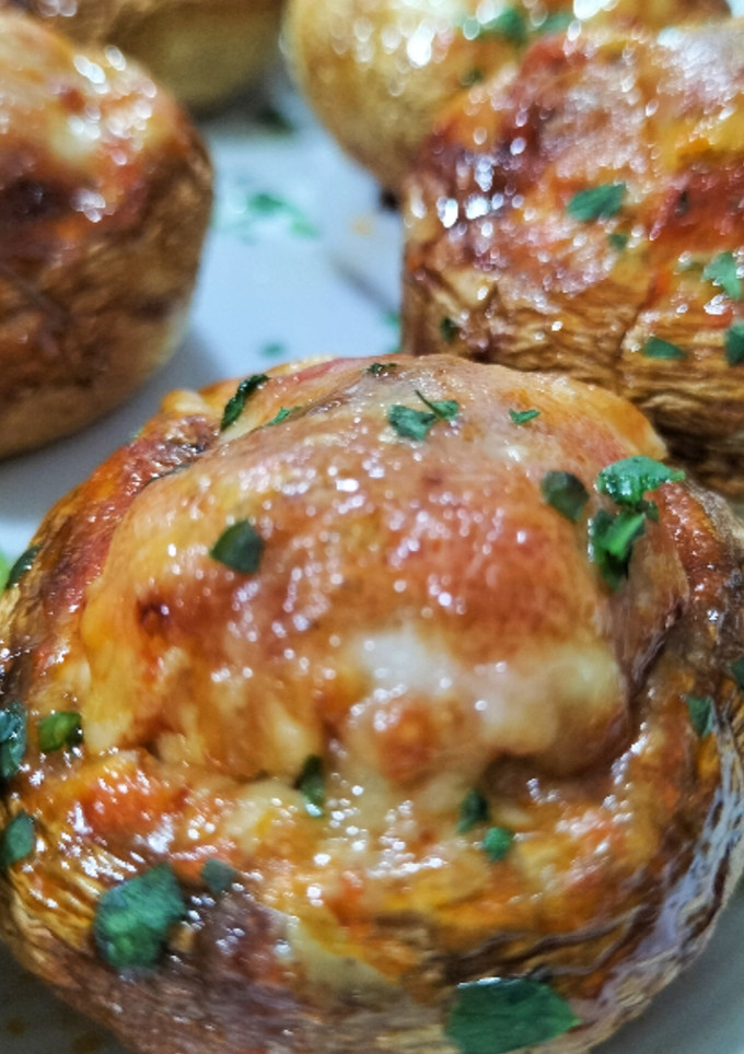 Una foto de Champiñones rellenos de sobrasada en airfryer