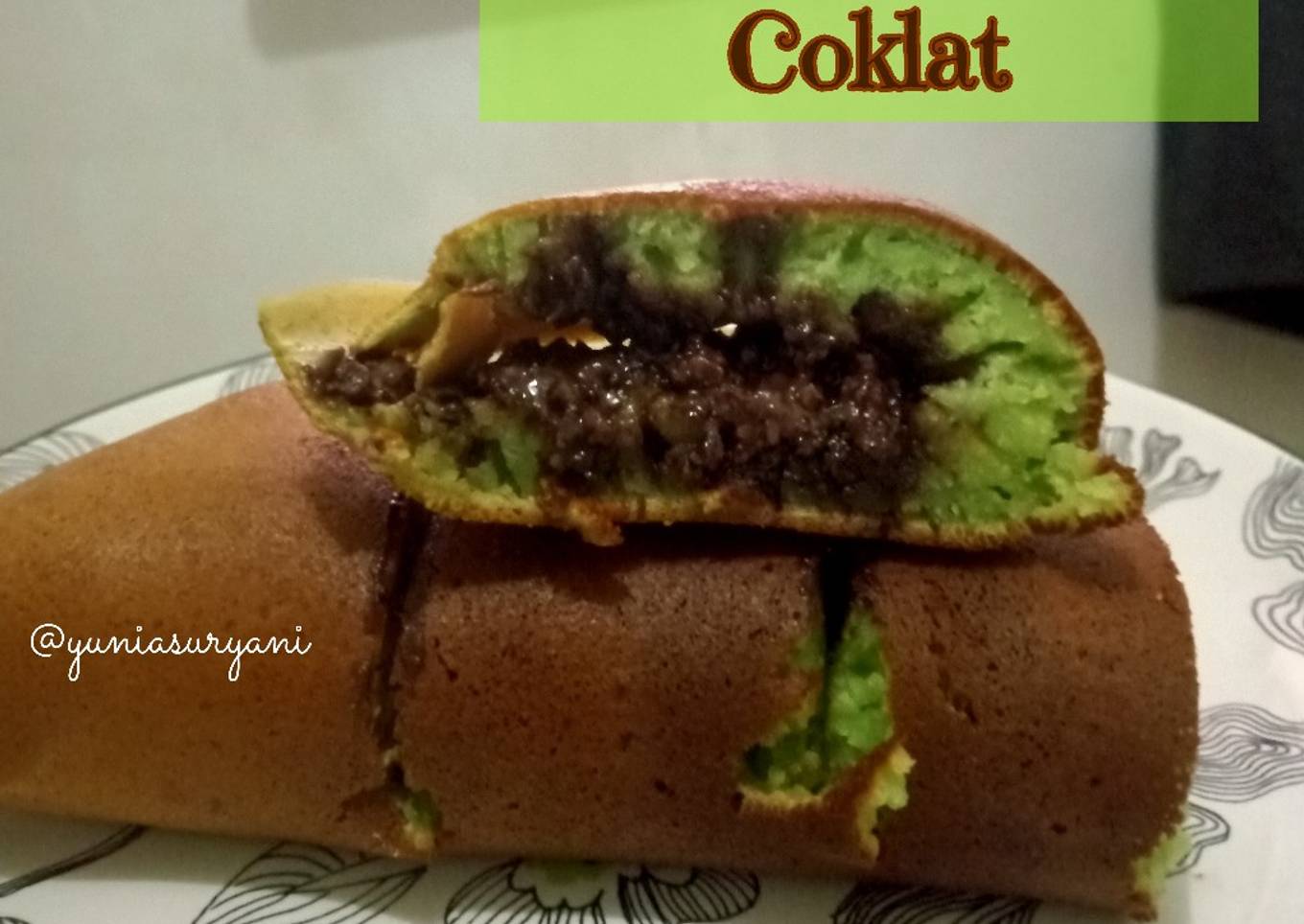91. Martabak Pandan Coklat (pakai teflon)