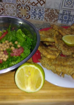 Una foto de Postas de pescado a la marinera.🐟