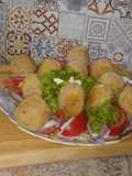 Croquetas de Patatas.Con ensalada mixta