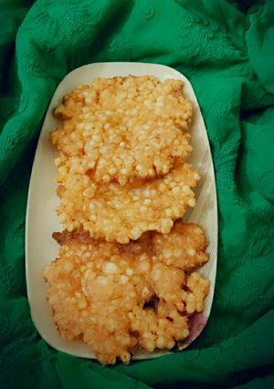 A picture of Sabudana papdi.
