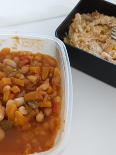 Una foto de Alubias con calabaza