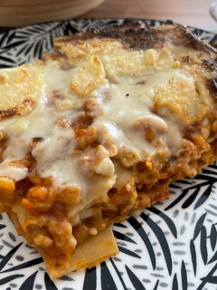 Una foto de Lasaña vegana de boloñesa de soja
