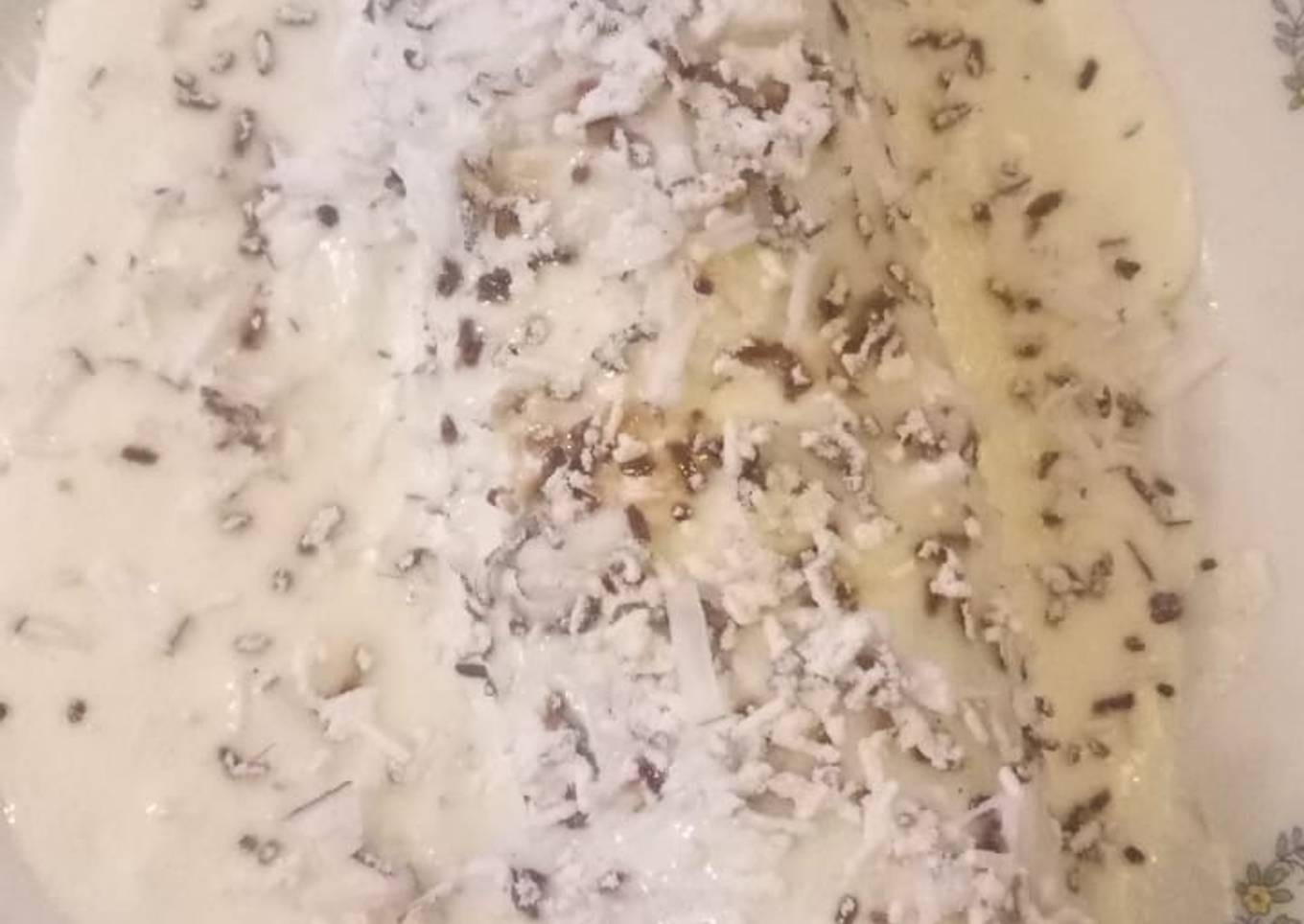 Coconut cream swiss roll