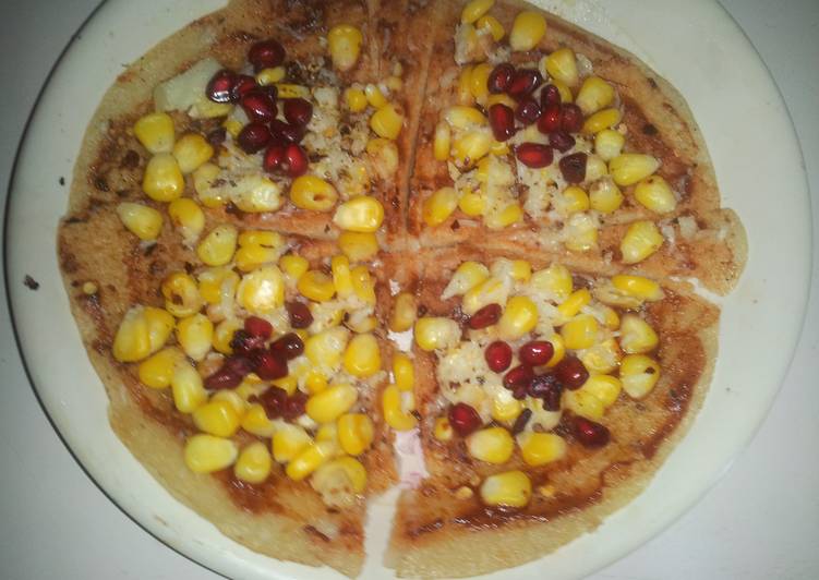 Dosa base corn chesse pizza