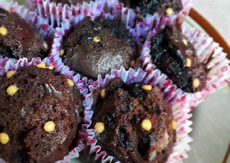 Muffin coklat kukus (takaran sendok)