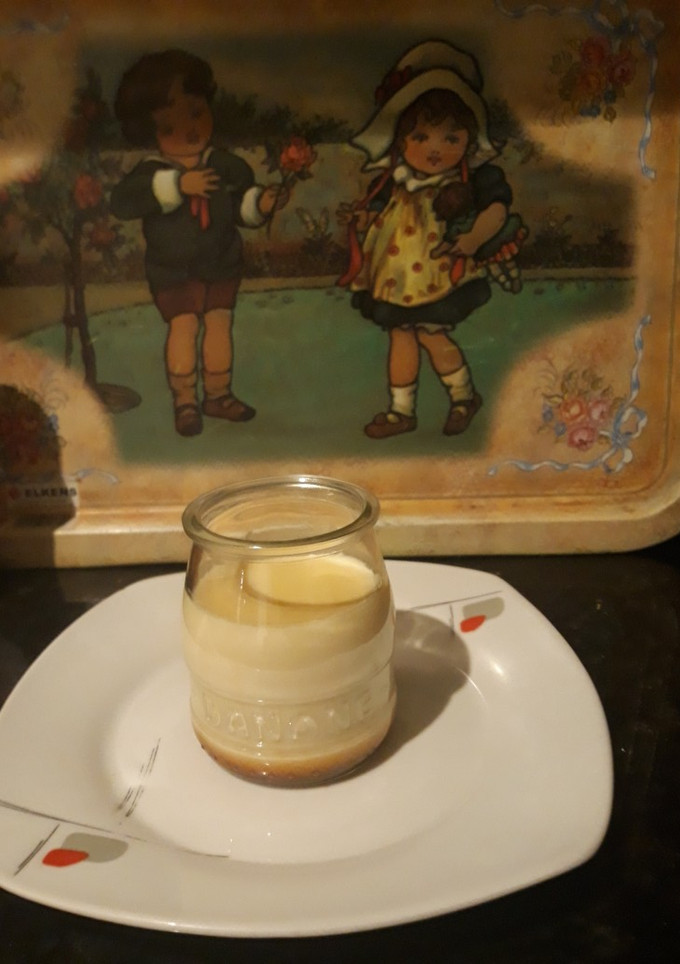 Una foto de Cuajada de chocolate blanco con edulcorante