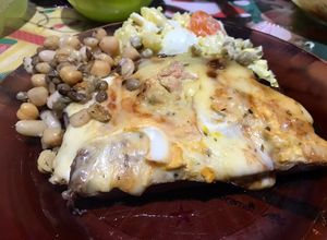 Una foto de Vacío a la pizza en parrilla