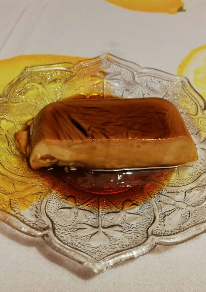 Una foto de Flan de café