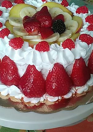 صورة لوصفة كعكة بالفراولة