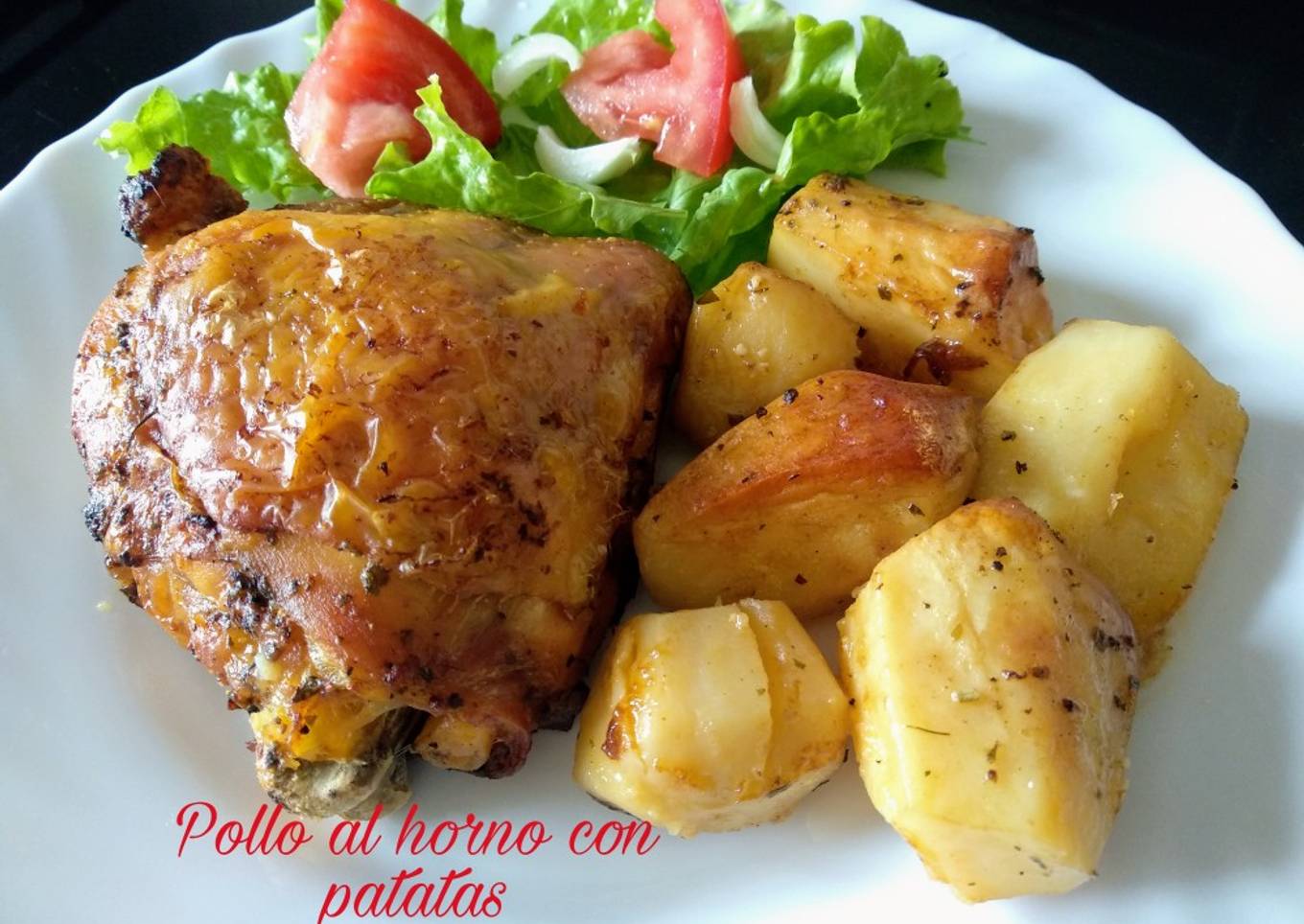 Pollo al horno con patatas