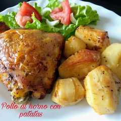 Una foto de Pollo al horno con patatas