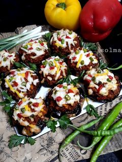 عکسی از دستور بادمجان گریل شده گوشت و پنیر solmaz