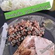 Pollito asado y revuelto de verduras con soja