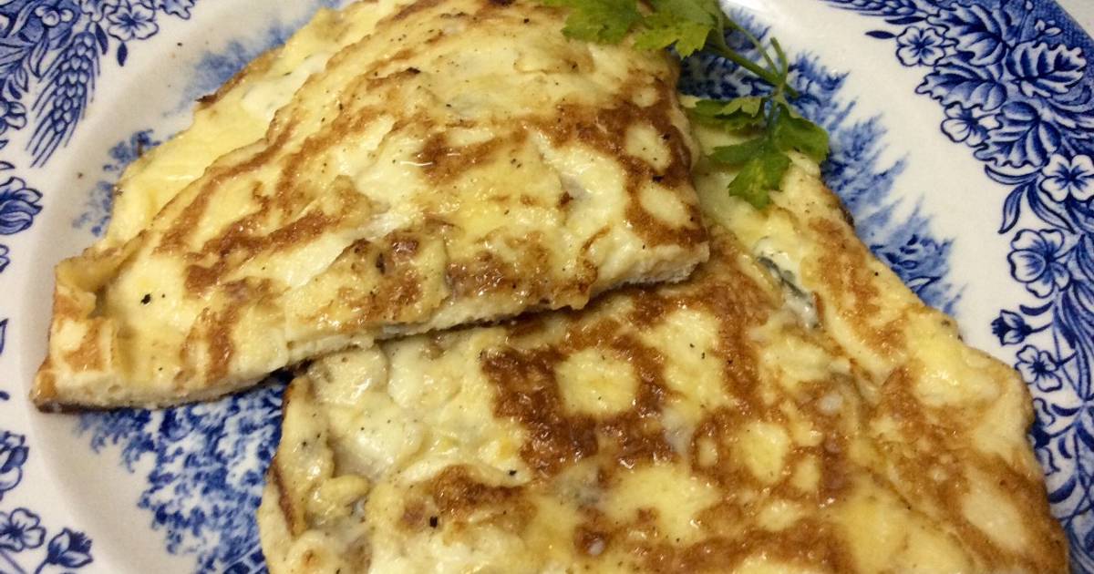 Tortilla francesa de queso azul y nueces Receta de María José MR 👨‍👩‍👧