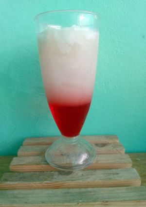 Foto resep Es Kelapa Muda Merah Putih