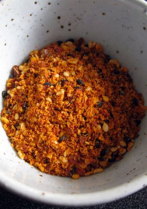 A picture of Shichimi (Chilli Spice Mix).