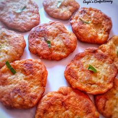 A picture of Sweet potato patties.