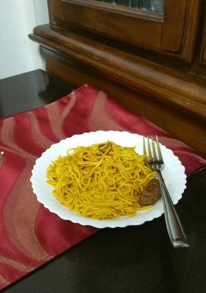 صورة لوصفة مكرونة جارية بطريقتي
