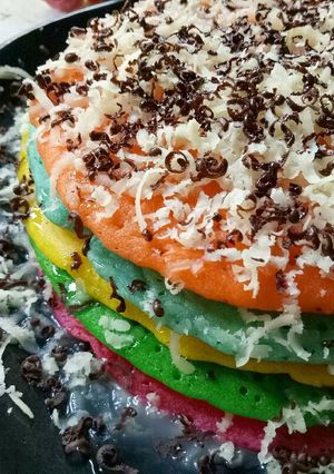 Foto resep Rainbow Pancake
