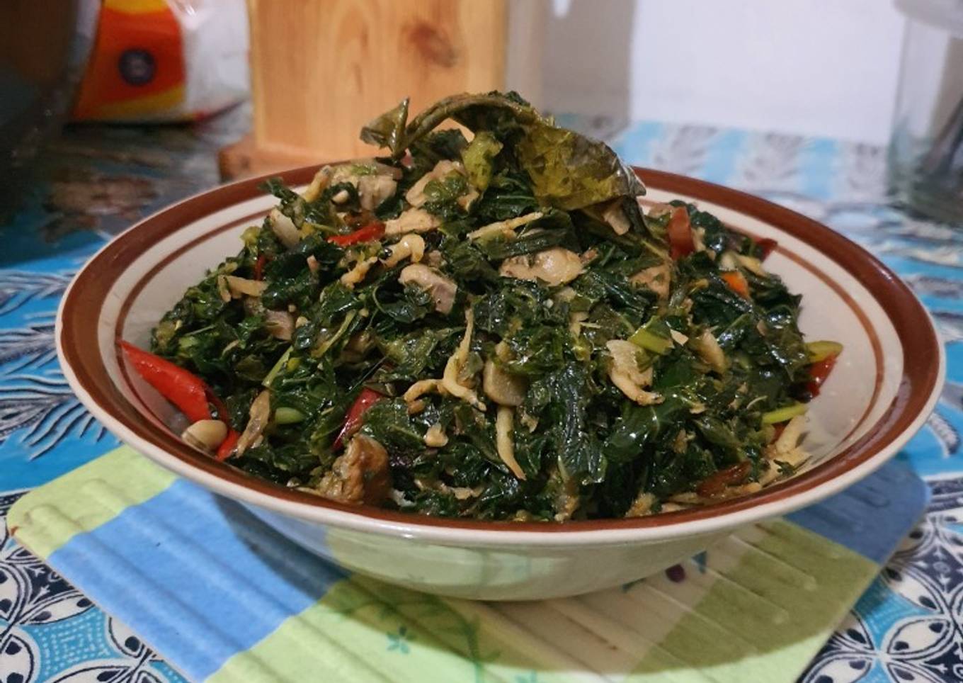 Tumis daun pepaya special ala fe