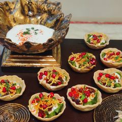 A picture of The Baked chaat e tart therapy.