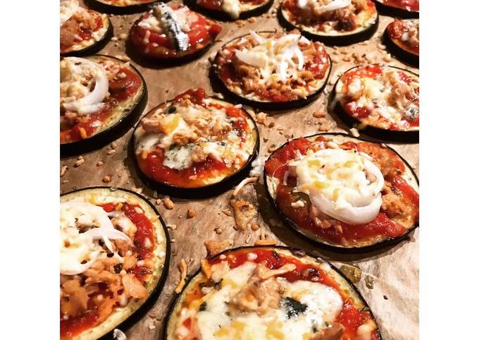 Mini pizzas en base de berenjena 🍆