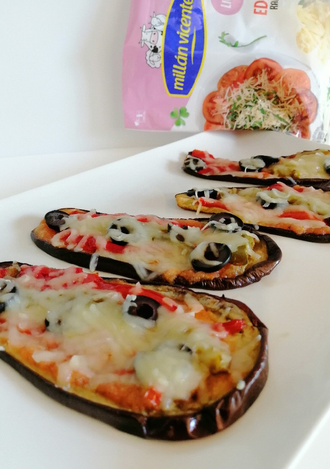 Una foto de Berenjenas tipo pizza