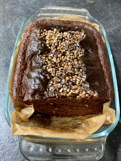 Una foto de Bizcocho fit de chocolate y naranja