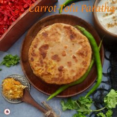 A picture of Carrot tofu paratha.