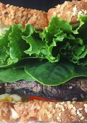 Una foto de Sándwich de portobello