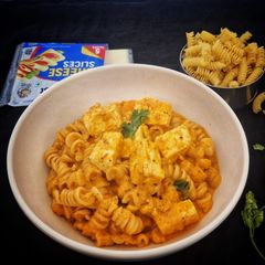 A picture of Paneer Fusilli Pasta.