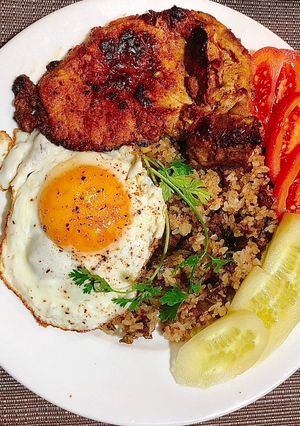 Hình của món Cơm rang dưa bò full topping.