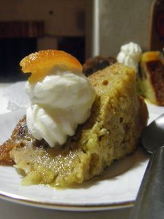 Una foto de Budín de pan y mandarinas