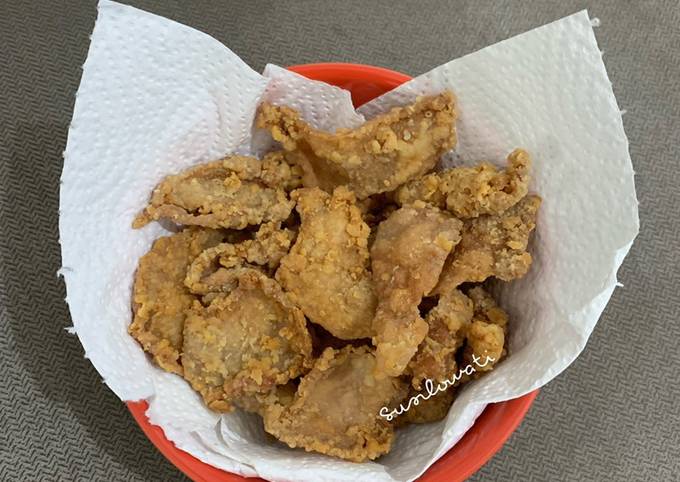 Resep Kulit Ayam Renyah, Enak Banget