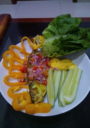 Foto resep Ikan kembung bakar teflon sambal matah & jalapenyo(makan malam)