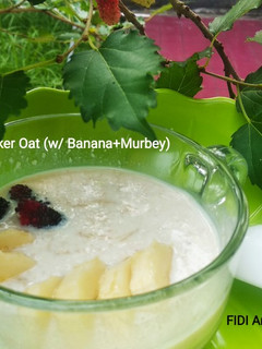 Foto resep Quacker Oat (Banana+Murbei)