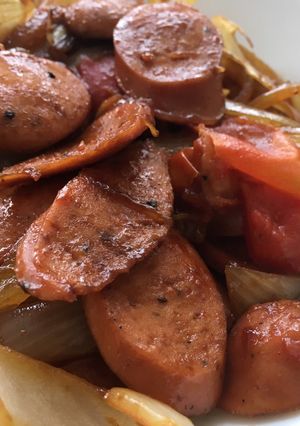 Foto resep Sosis cah bombay dengan saus inggris praktis