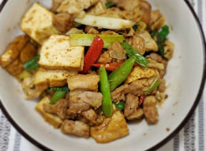 沙茶炒豆乾豆皮五花肉 的食譜成品照片