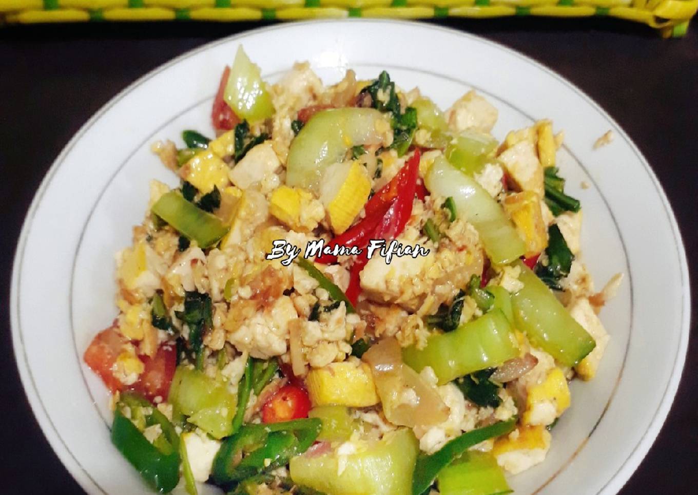 Orek Tahu Telur Pokcoy