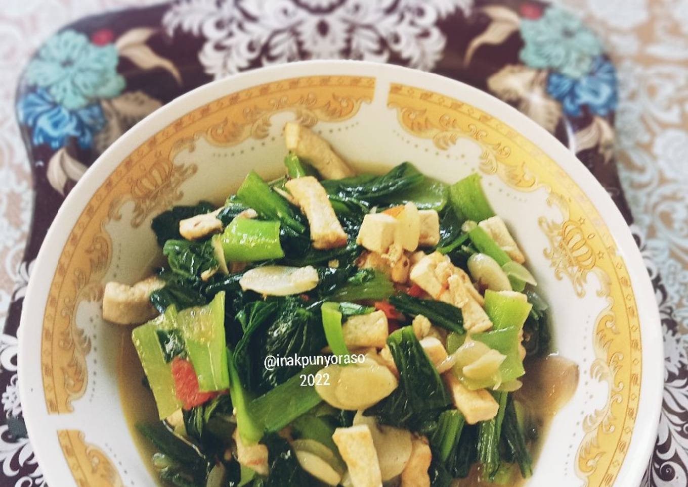 Tumis Pakcoy Tahu Putih